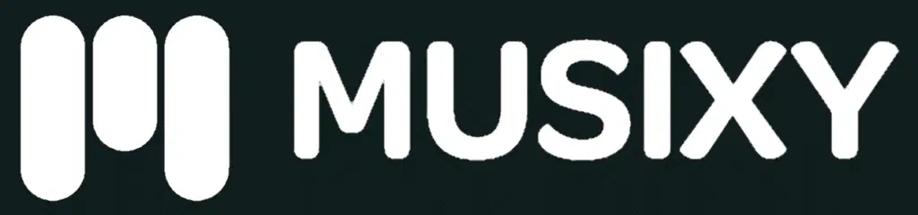 musixy logo white on darkest grey
